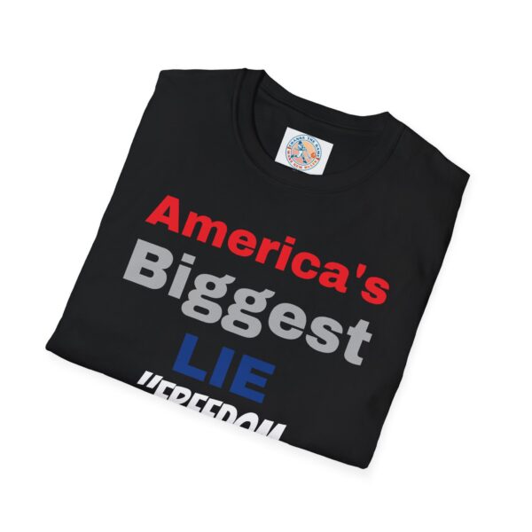 'America's Biggest Lie' Freedom & Justice 4 All T-Shirt - Image 12