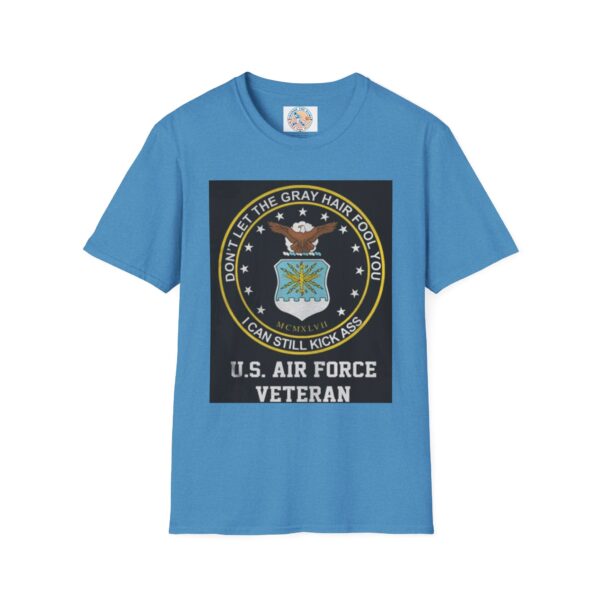 U.S. Air Force Veteran T-Shirt - Don't Let the Gray Hair Fool You, I Can Still Kick Ass - Image 21