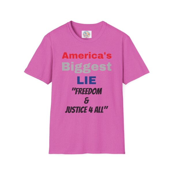 'America's Biggest Lie' Freedom & Justice 4 All T-Shirt - Image 41