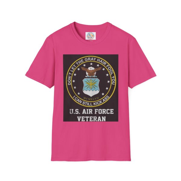 U.S. Air Force Veteran T-Shirt - Don't Let the Gray Hair Fool You, I Can Still Kick Ass - Image 49