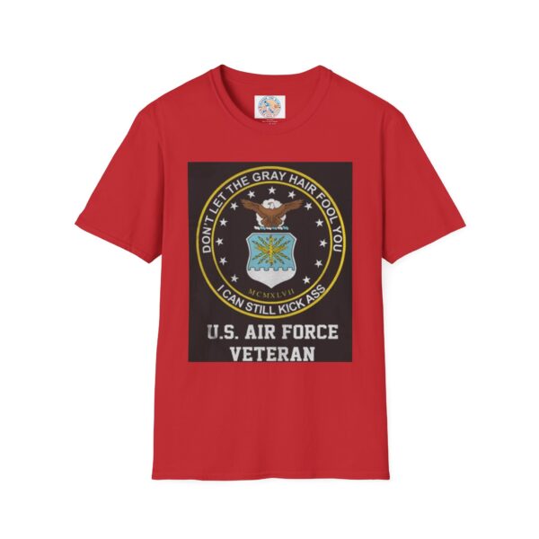 U.S. Air Force Veteran T-Shirt - Don't Let the Gray Hair Fool You, I Can Still Kick Ass - Image 53